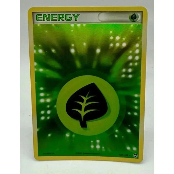 Grass Energy Holo 103/108 EX Power Keepers 2007 Pokemon TCG LP‎ - Picture 1 of 6